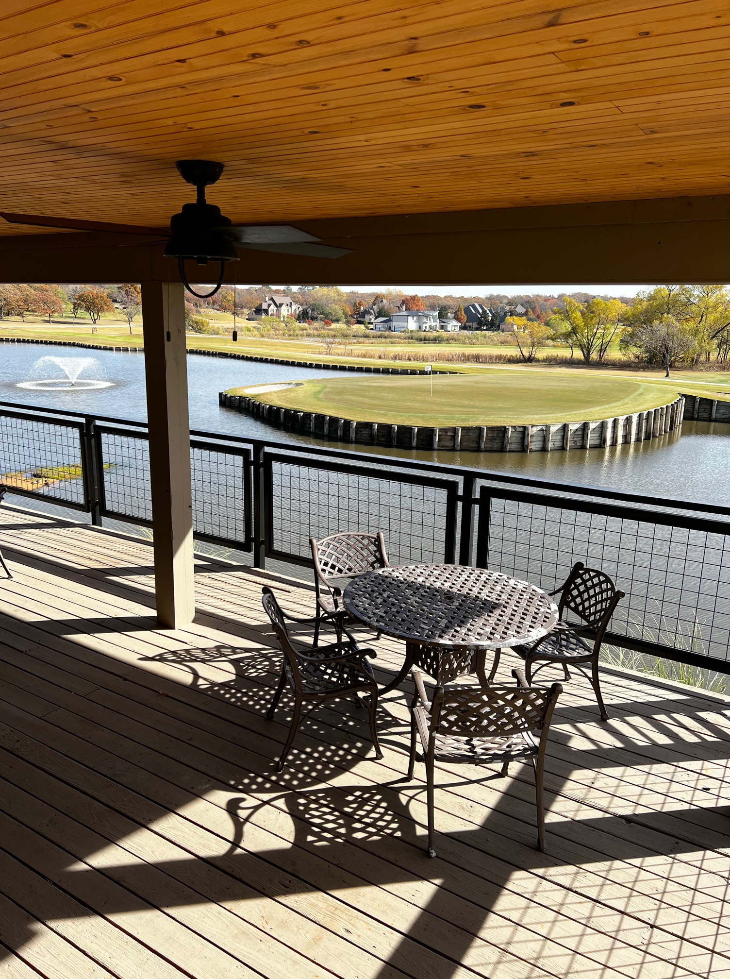 Patio overlooking the golf course